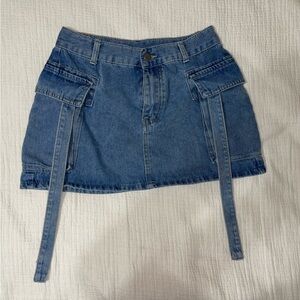 SHEIN Blue Denim Mini Skirt